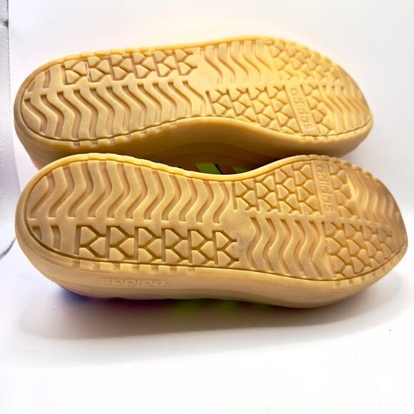 Adidas VL Court Pink Lemon Blue Platform Sneakers Womens Sz 8.5 - Picture 8 of 8